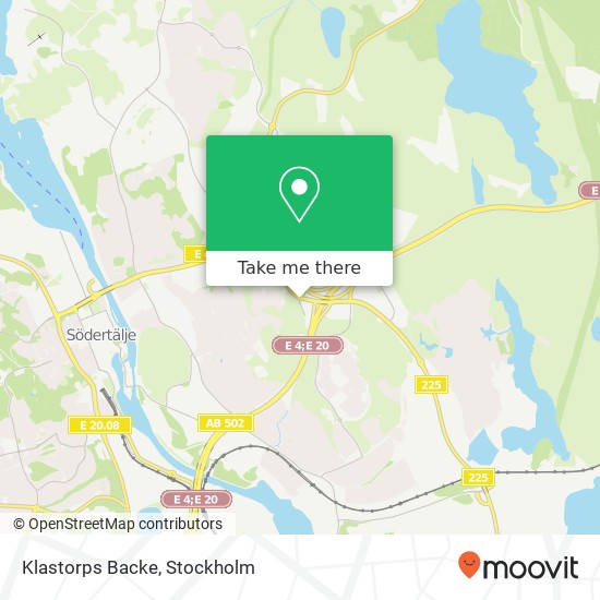 Klastorps Backe map