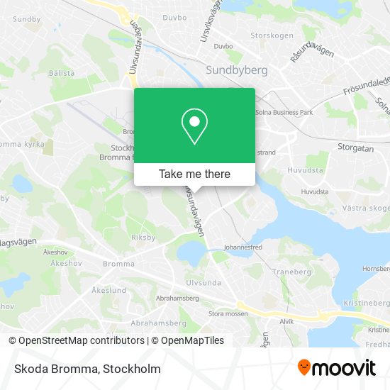 Skoda Bromma map