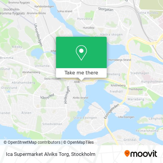 Ica Supermarket Alviks Torg map