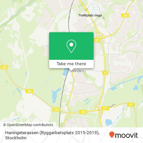 Haningeterassen (Byggarbetsplats 2015-2019) map