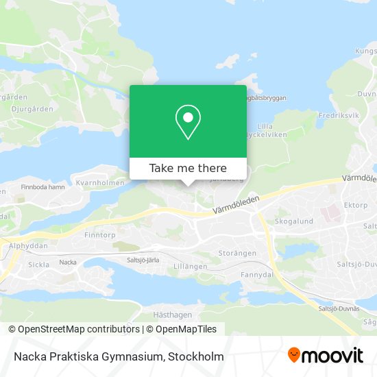 Nacka Praktiska Gymnasium map