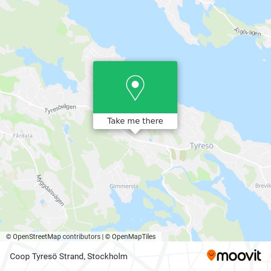 Coop Tyresö Strand map