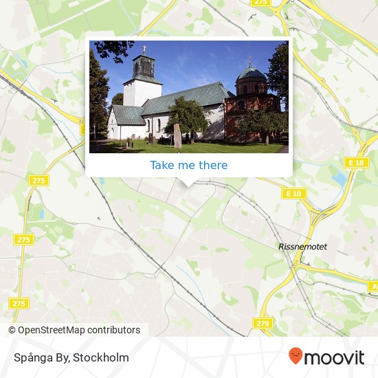 Spånga By map