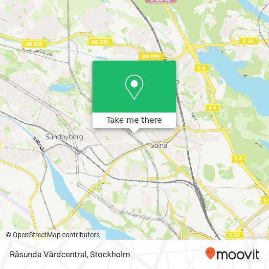 Råsunda Vårdcentral map