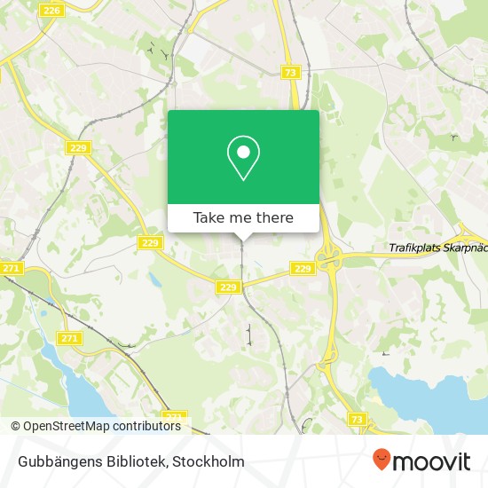 Gubbängens Bibliotek map