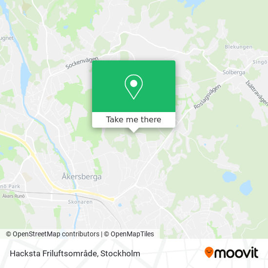 Hacksta Friluftsområde map