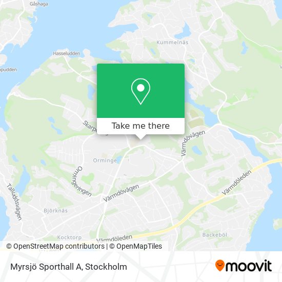 Myrsjö Sporthall A map