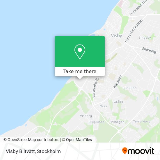 Visby Biltvätt map