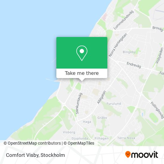 Comfort Visby map