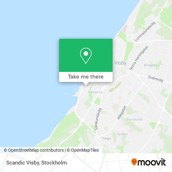 Scandic Visby map