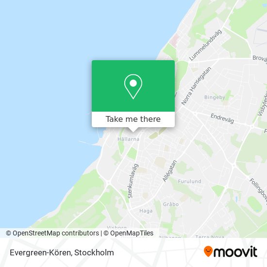 Evergreen-Kören map