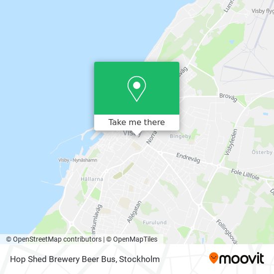 Hop Shed Brewery Beer Bus map