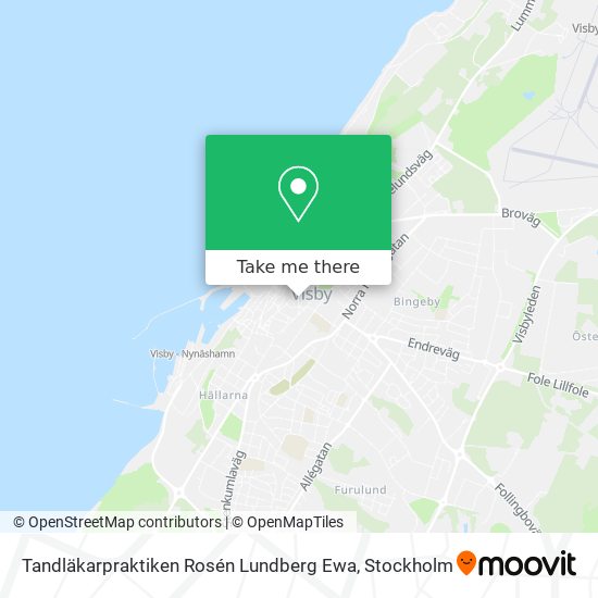 Tandläkarpraktiken Rosén Lundberg Ewa map