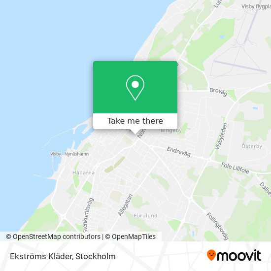 Ekströms Kläder map