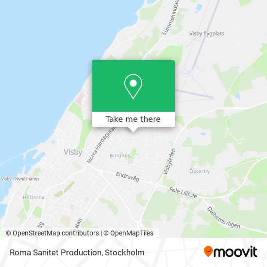 Roma Sanitet Production map