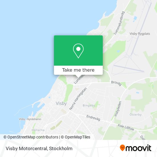 Visby Motorcentral map