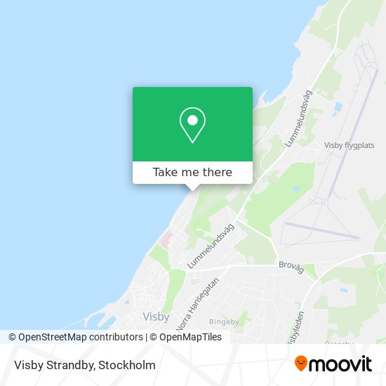 Visby Strandby map