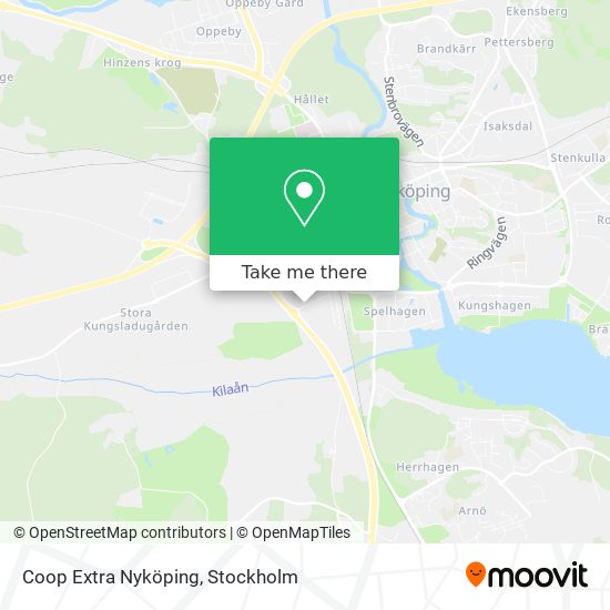 Coop Extra Nyköping map