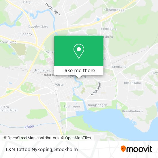 L&N Tattoo Nyköping map