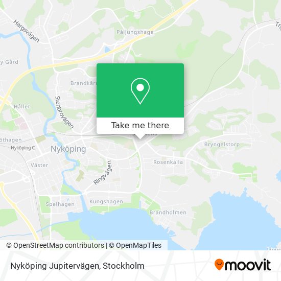 Nyköping Jupitervägen map