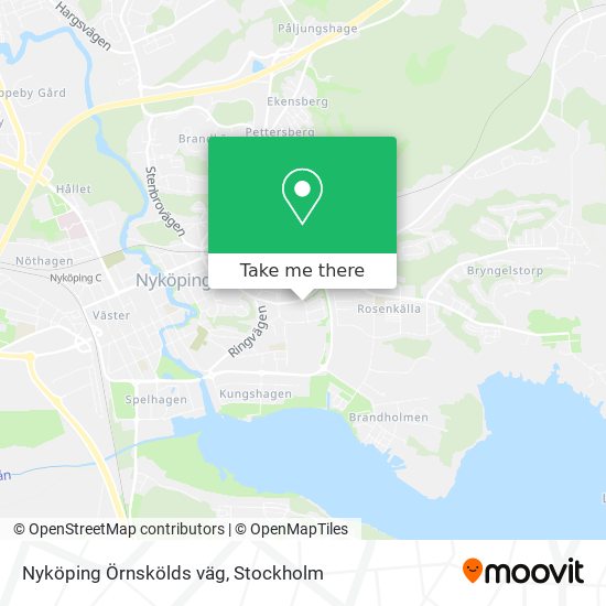 Nyköping Örnskölds väg map