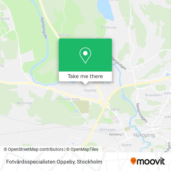 Fotvårdsspecialisten Oppeby map