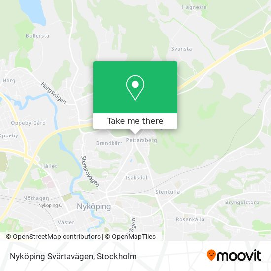 Nyköping Svärtavägen map