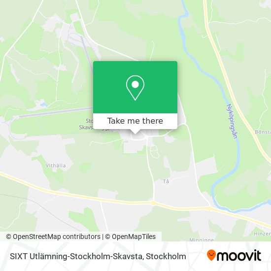 SIXT Utlämning-Stockholm-Skavsta map