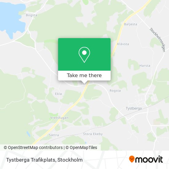 Tystberga Trafikplats map