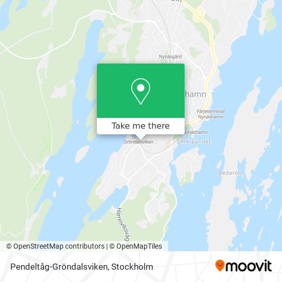 Pendeltåg-Gröndalsviken map