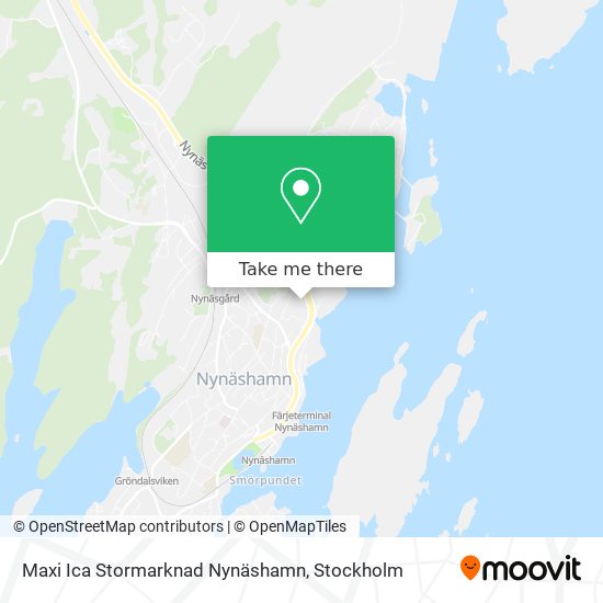 Maxi Ica Stormarknad Nynäshamn map