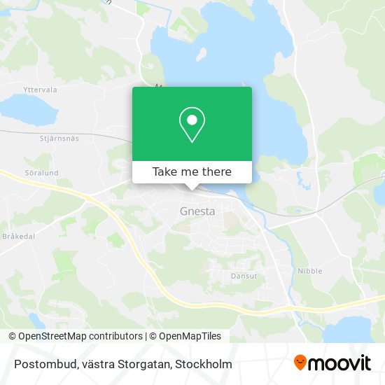 Postombud, västra Storgatan map