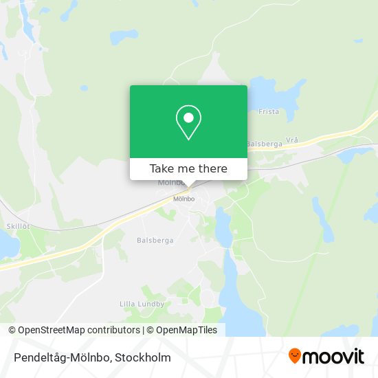 Pendeltåg-Mölnbo map