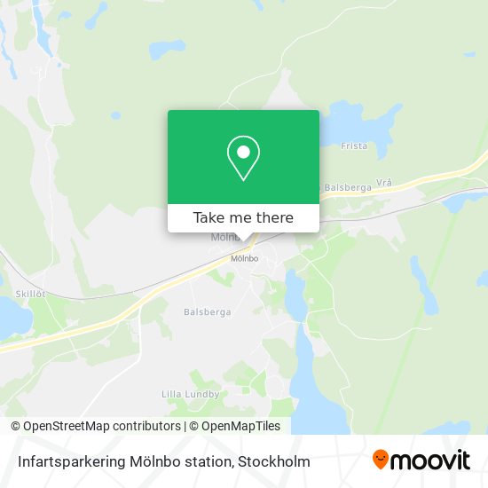 Infartsparkering Mölnbo station map