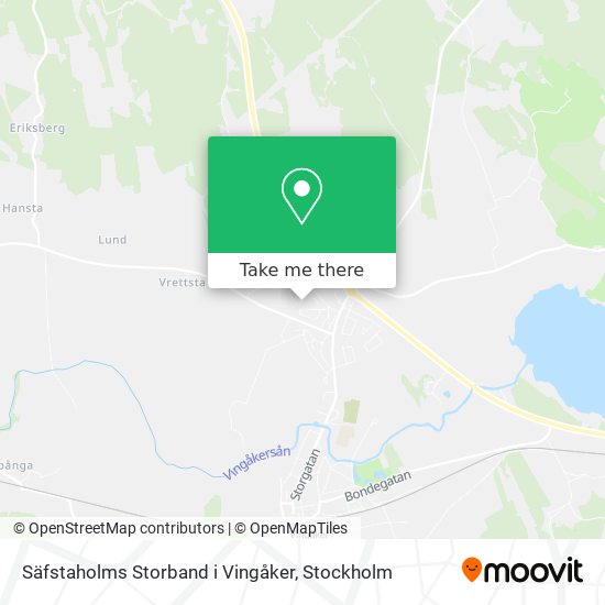 Säfstaholms Storband i Vingåker map