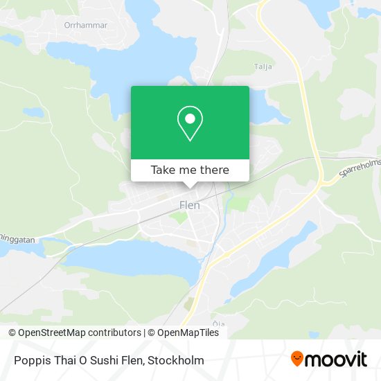 Poppis Thai O Sushi Flen map