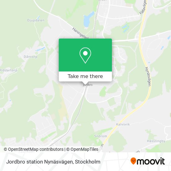 Jordbro station Nynäsvägen map