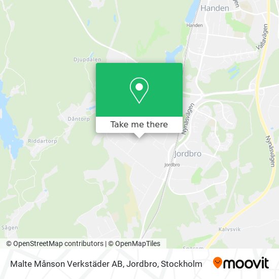 Malte Månson Verkstäder AB, Jordbro map