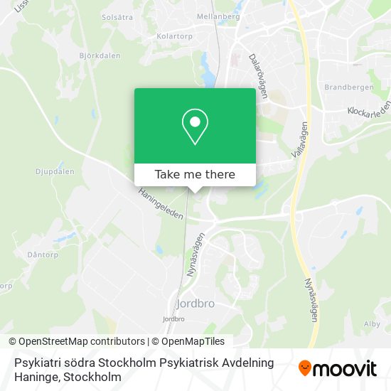 Psykiatri södra Stockholm Psykiatrisk Avdelning Haninge map