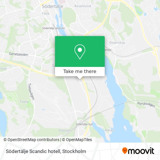 Södertälje Scandic hotell map