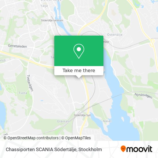 Chassiporten SCANIA Södertälje map