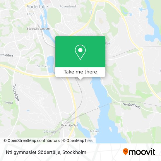 Nti gymnasiet Södertälje map