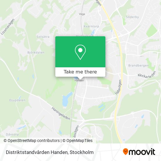 Distriktstandvården Handen map