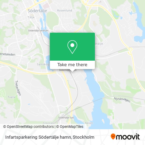 Infartsparkering Södertälje hamn map