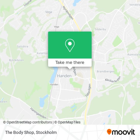 The Body Shop map