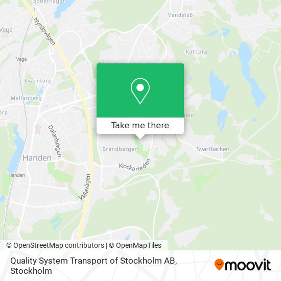 Quality System Transport of Stockholm AB map