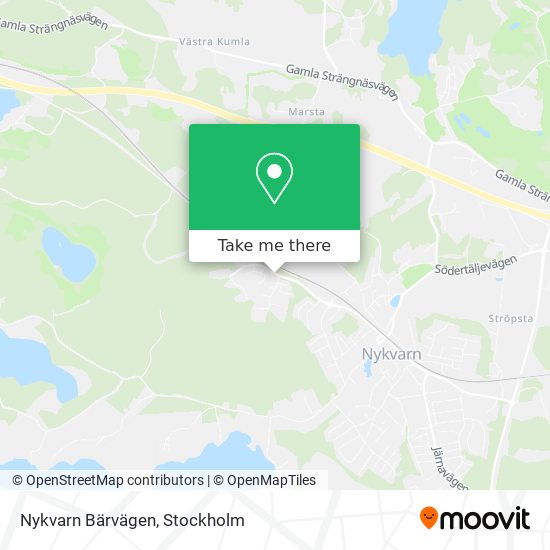 Nykvarn Bärvägen map