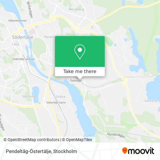 Pendeltåg-Östertälje map