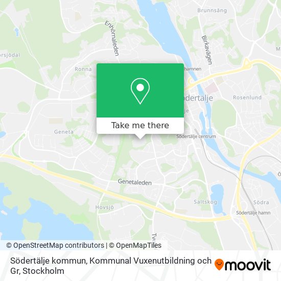 Södertälje kommun, Kommunal Vuxenutbildning och Gr map