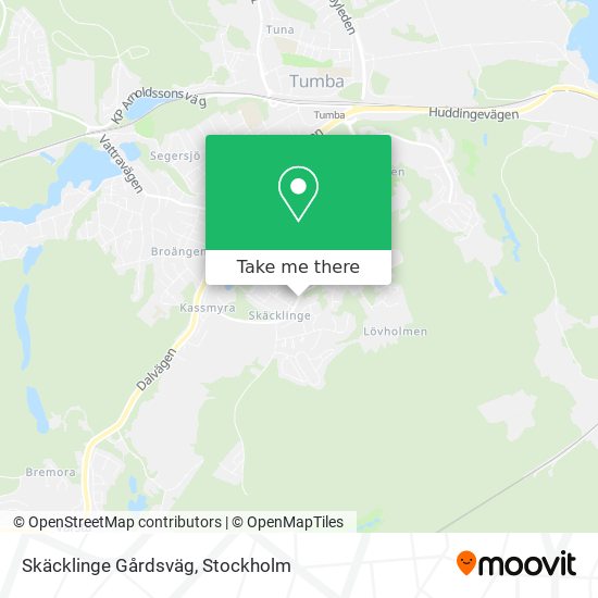 Skäcklinge Gårdsväg map